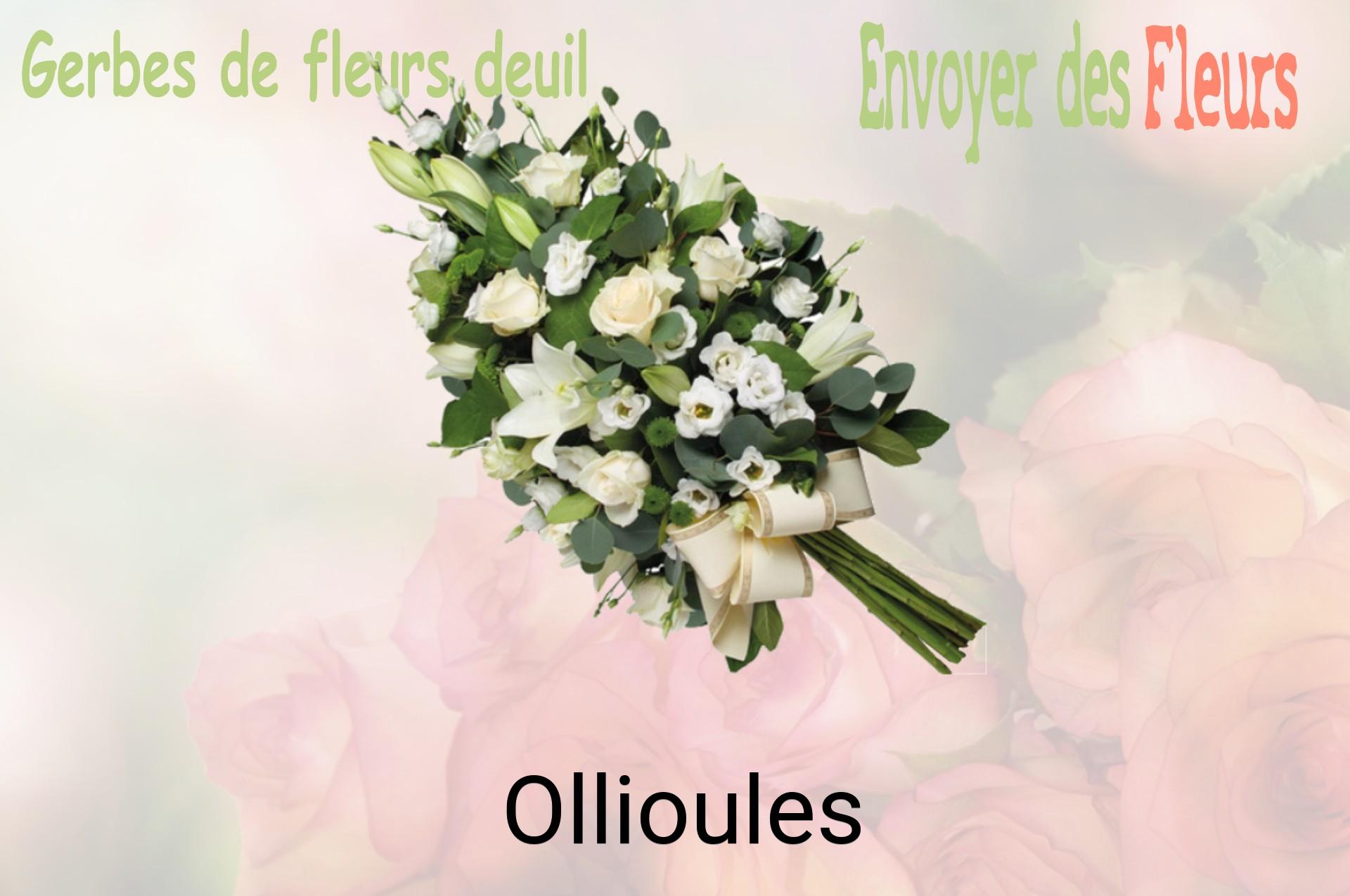 Gerbe de fleurs de deuil livrée à Ollioules
